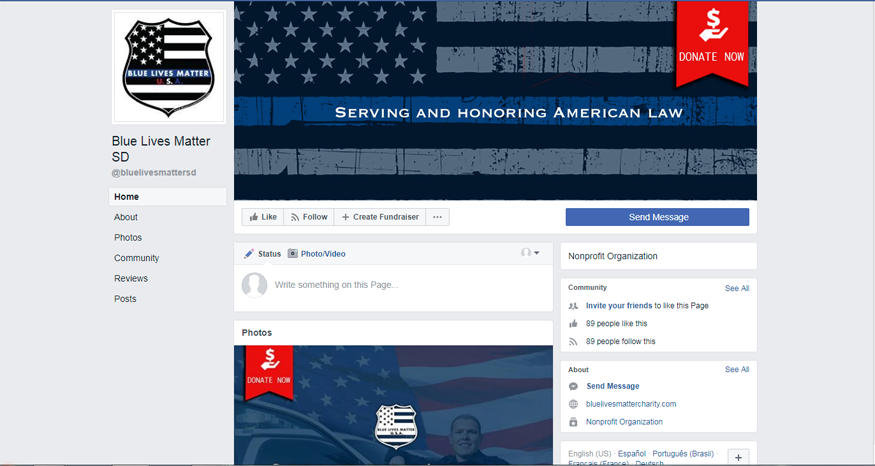 Click to enlarge Basri Emini - Blue Lives Matter Facebook